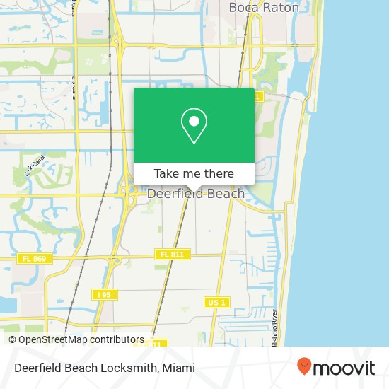 Deerfield Beach Locksmith map