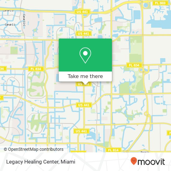 Mapa de Legacy Healing Center