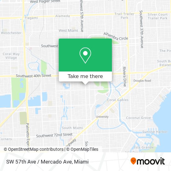 SW 57th Ave / Mercado Ave map