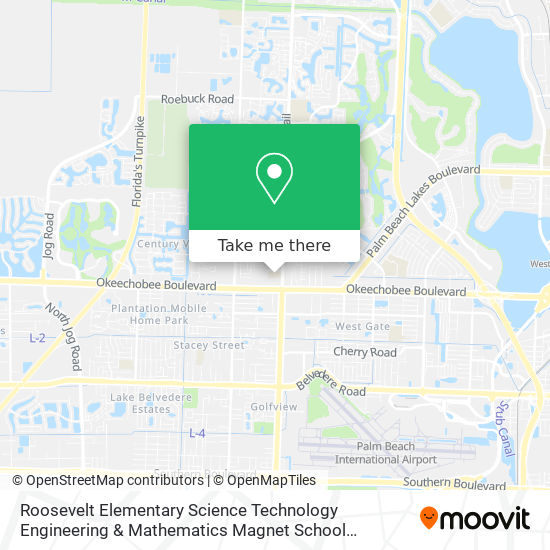 Mapa de Roosevelt Elementary Science Technology Engineering & Mathematics Magnet School Roosevelt Elementar