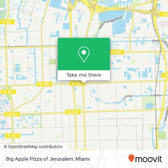 Mapa de Big Apple Pizza of Jerusalem