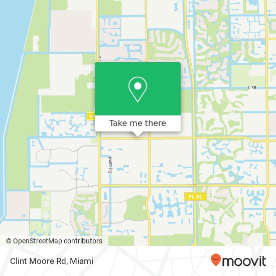 Clint Moore Rd map