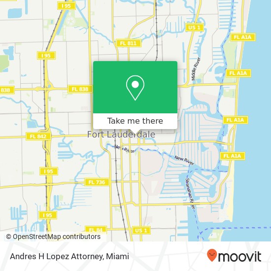 Andres H Lopez Attorney map