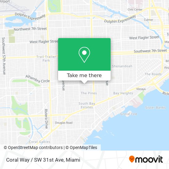 Coral Way / SW 31st Ave map