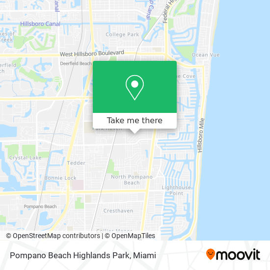 Pompano Beach Highlands Park map