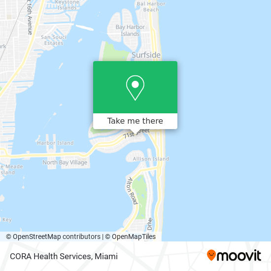 Mapa de CORA Health Services