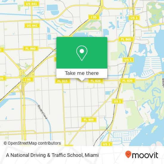 A National Driving & Traffic School map