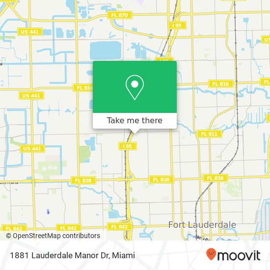 Mapa de 1881 Lauderdale Manor Dr