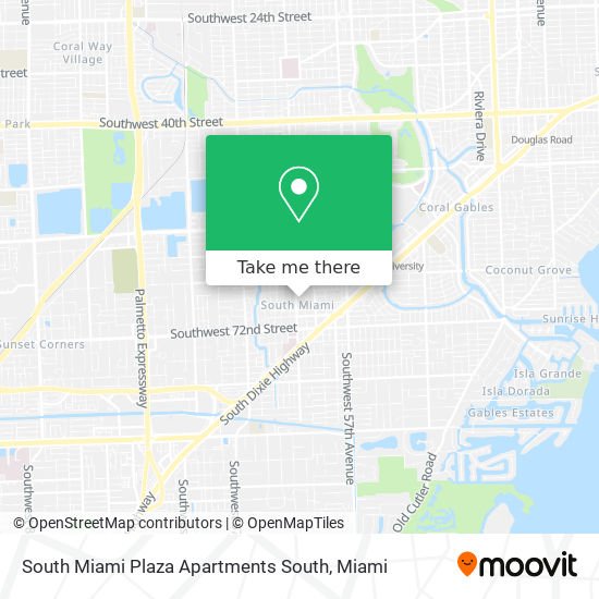 South Miami Plaza Apartments South map