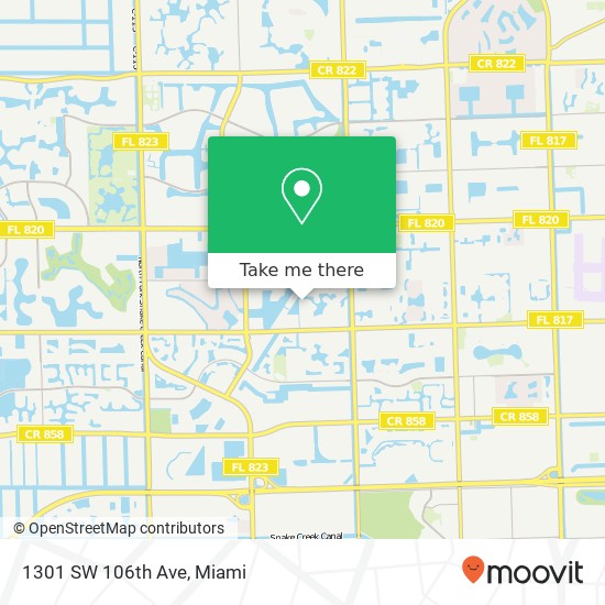 1301 SW 106th Ave map