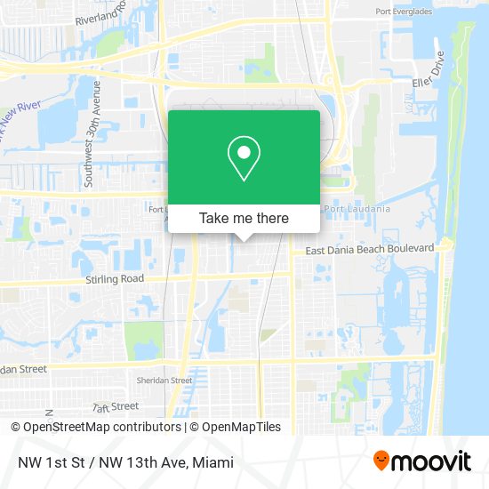 NW 1st St / NW 13th Ave map