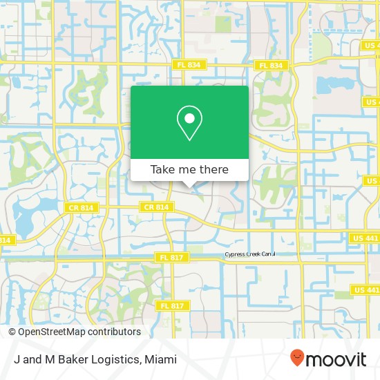 J and M Baker Logistics map