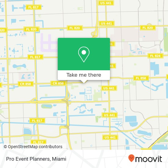 Pro Event Planners map