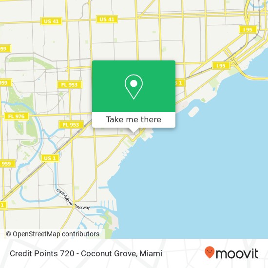 Mapa de Credit Points 720 - Coconut Grove