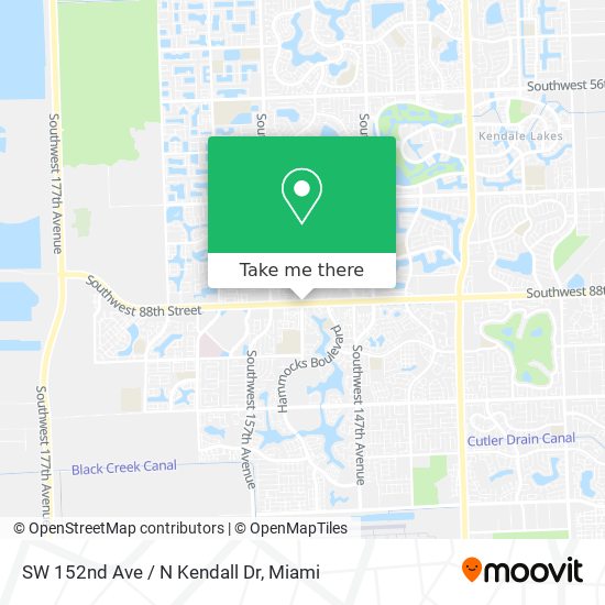 SW 152nd Ave / N Kendall Dr map