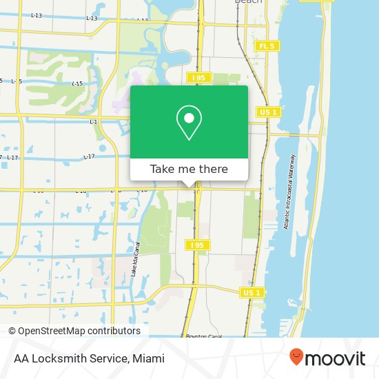 AA Locksmith Service map