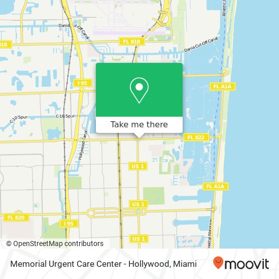 Mapa de Memorial Urgent Care Center - Hollywood