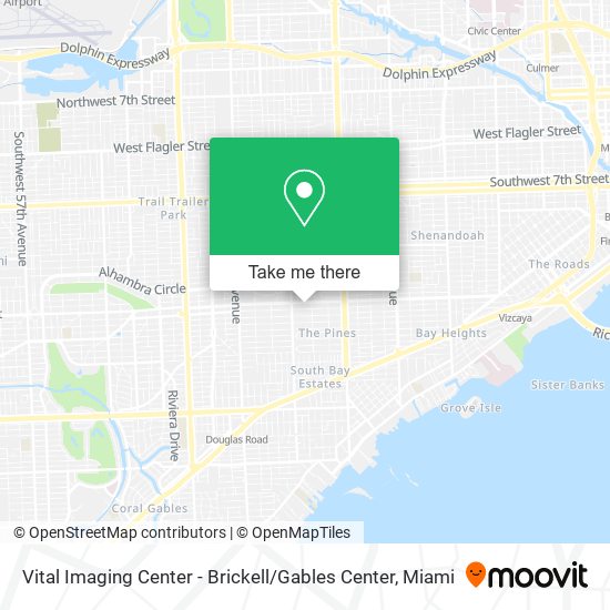 Mapa de Vital Imaging Center - Brickell / Gables Center