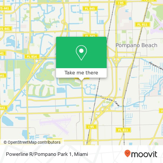 Powerline R/Pompano Park 1 map