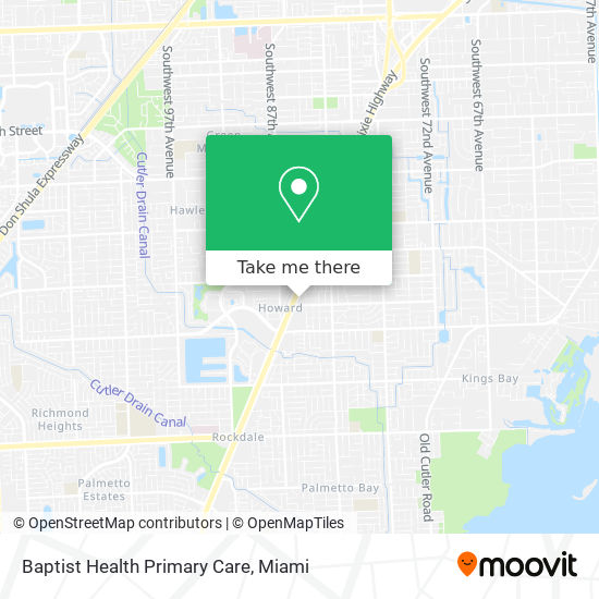 Baptist Health Primary Care map