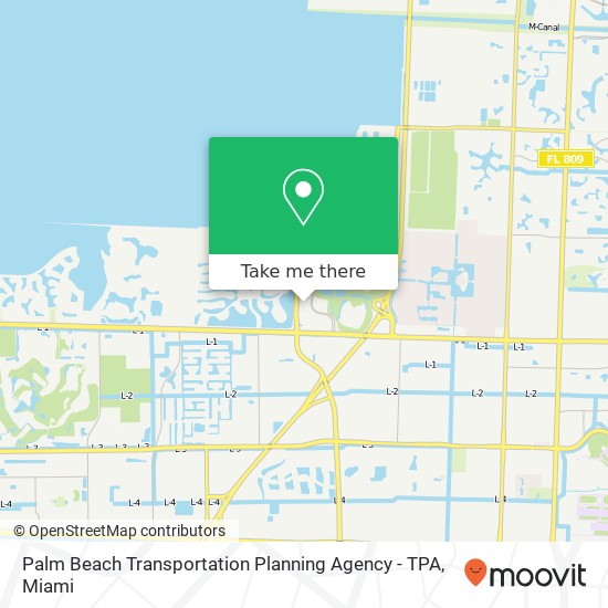 Mapa de Palm Beach Transportation Planning Agency - TPA