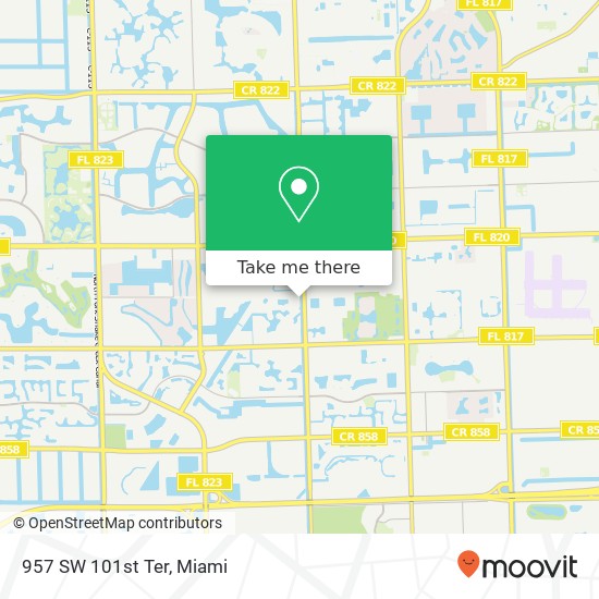 957 SW 101st Ter map