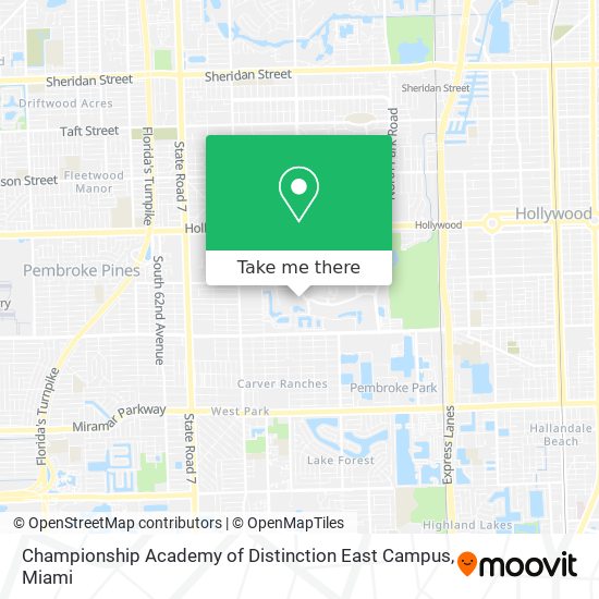 Championship Academy of Distinction East Campus map