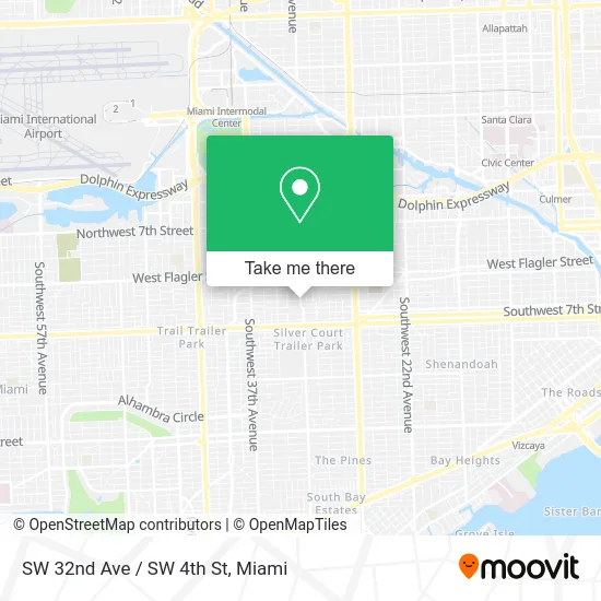 SW 32nd Ave / SW 4th St map