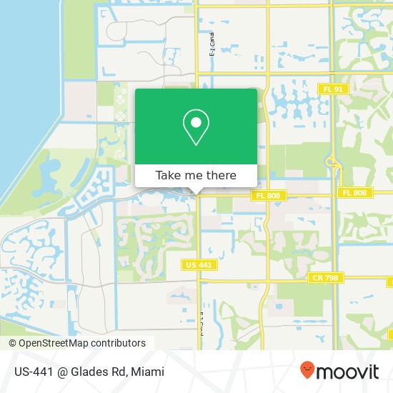 US-441 @ Glades Rd map