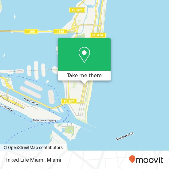 Mapa de Inked Life Miami