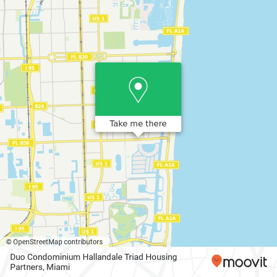 Duo Condominium Hallandale Triad Housing Partners map