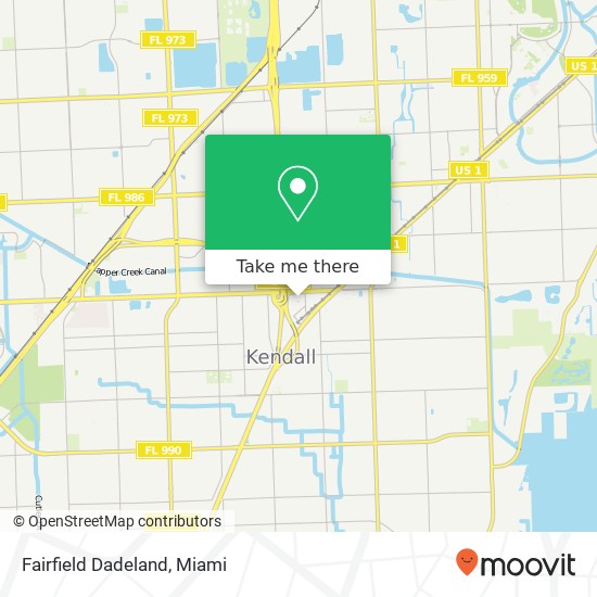 Fairfield Dadeland map