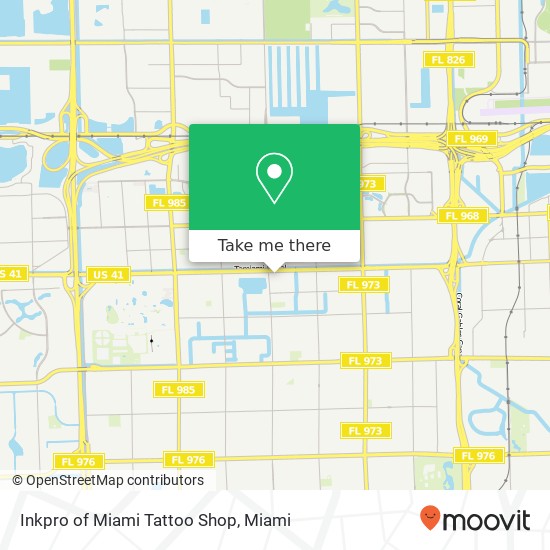 Inkpro of Miami Tattoo Shop map