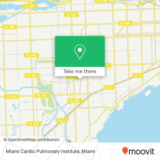 Mapa de Miami Cardio Pulmonary Institute