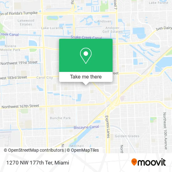 1270 NW 177th Ter map
