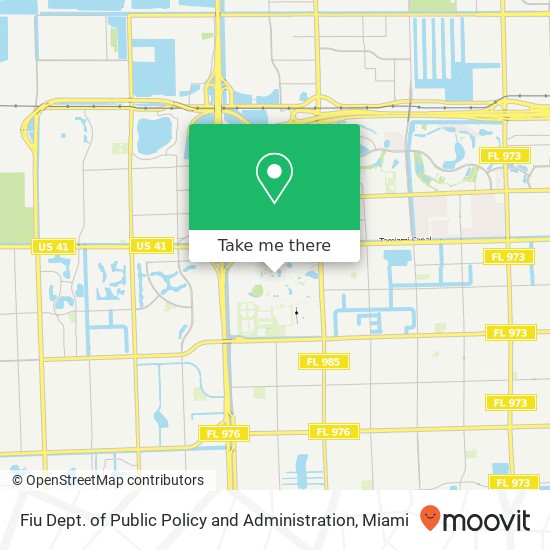 Fiu Dept. of Public Policy and Administration map