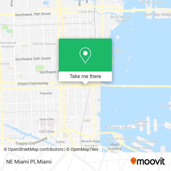 NE Miami Pl map
