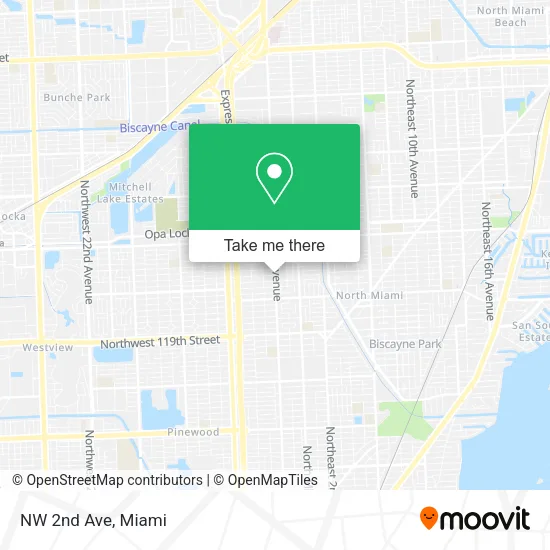 Mapa de NW 2nd Ave
