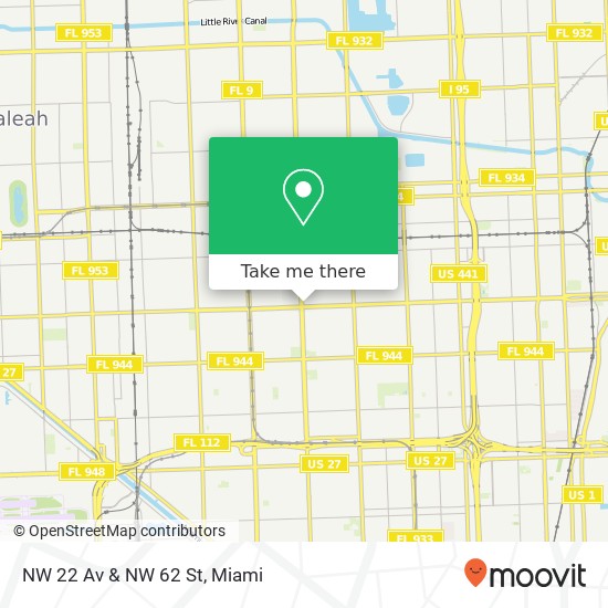 NW 22 Av & NW 62 St map