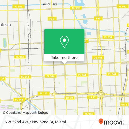 Mapa de NW 22nd Ave / NW 62nd St