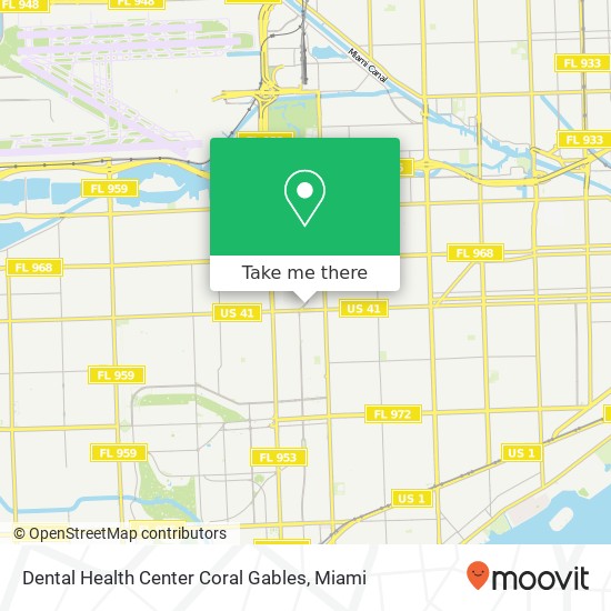 Mapa de Dental Health Center Coral Gables