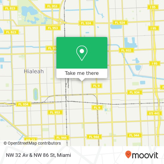 NW 32 Av & NW 86 St map