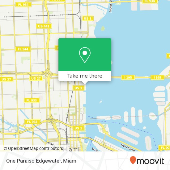 Mapa de One Paraiso Edgewater