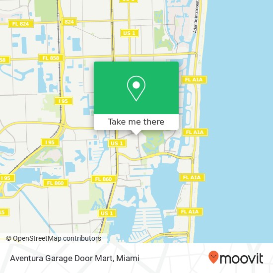 Aventura Garage Door Mart map