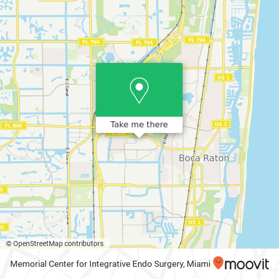 Memorial Center for Integrative Endo Surgery map