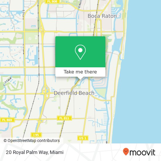 Mapa de 20 Royal Palm Way