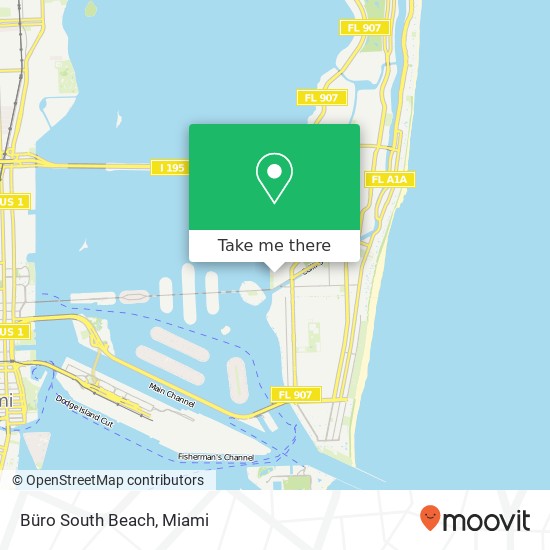 Büro South Beach map