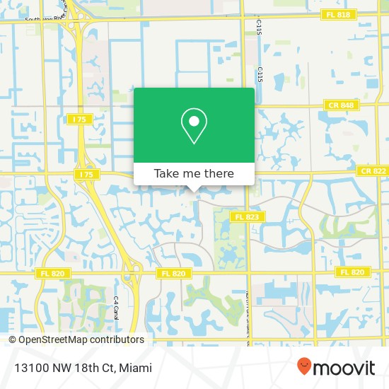 13100 NW 18th Ct map