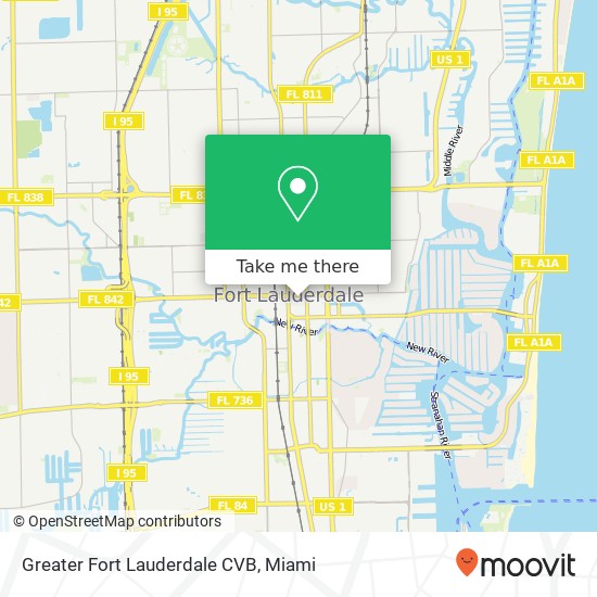 Greater Fort Lauderdale CVB map