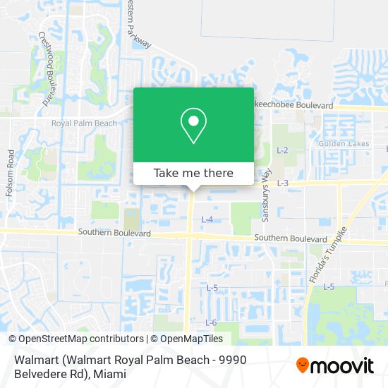 Mapa de Walmart (Walmart Royal Palm Beach - 9990 Belvedere Rd)